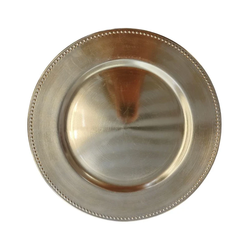 Sous plat à motif doré, D33CM