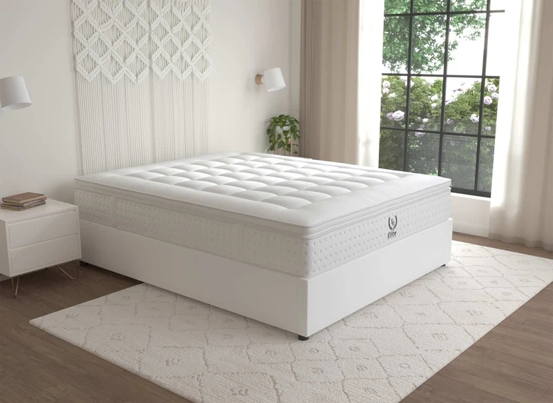 Matelas hybride mousse mémoire en gel et ressorts ensachés 180 x 200 cm épaisseur 31 cm SERENA