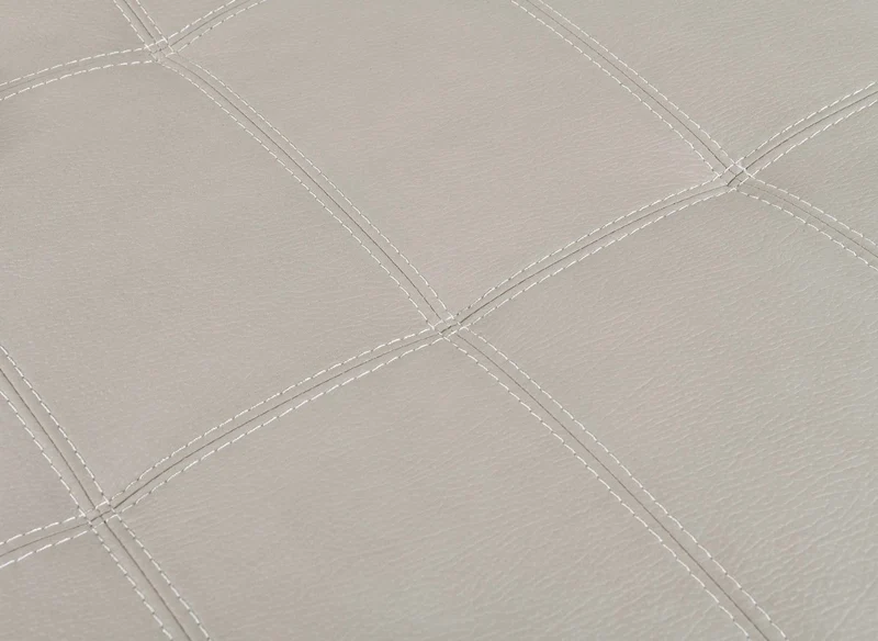 Canapé convertible et panoramique avec coffre de rangement en tissu beige OLIVER - Angle Droit