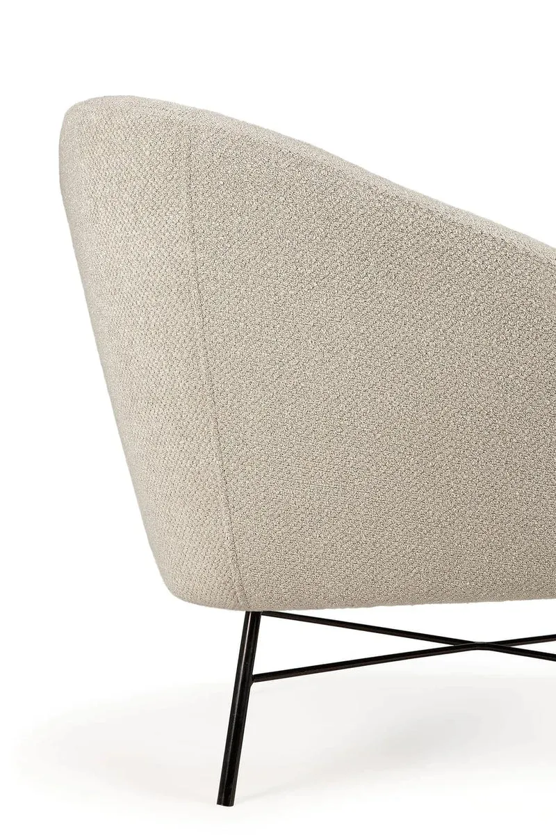 Ethnicraft Chaise Lounge - Barrow Blanc Cassé