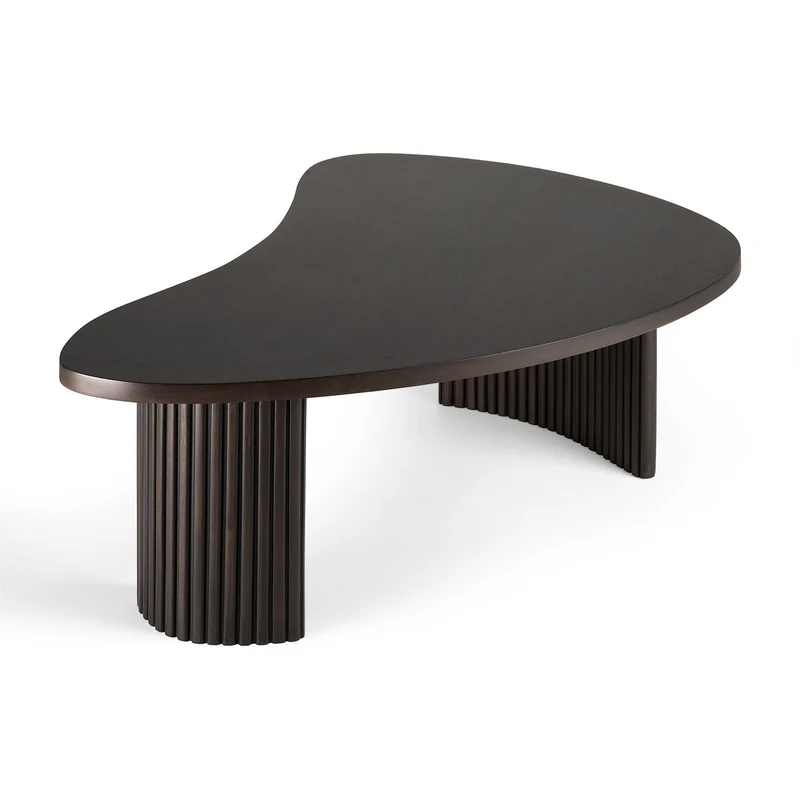 Table basse Ethnicraft - Mahogany Boomerang dark brown
