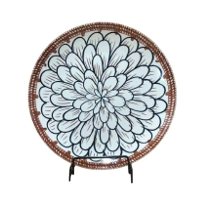 Assiette plate en céramique, D8 pouces