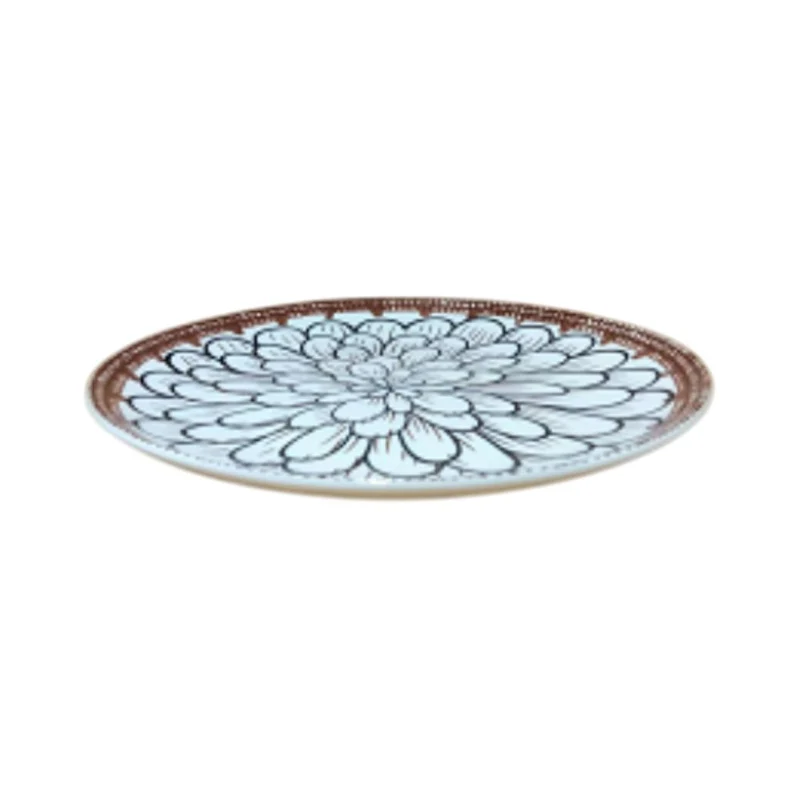 Assiette plate en céramique, D7,5 pouces