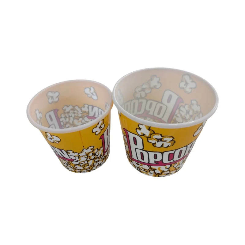 Seau à pop-corn en plastique