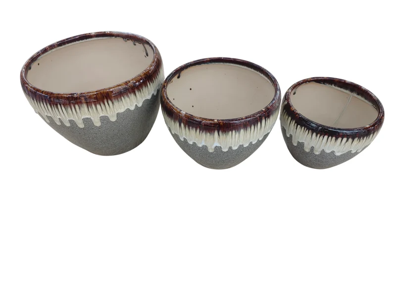 Set de 3 vases en céramique
