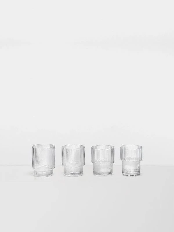 Verres Ferm Living - Ripple (set of 4)