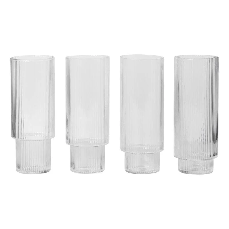 Verres Long Drink Ferm Living - Ripple (set of 4)