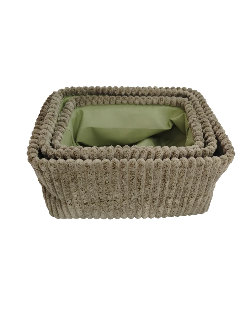 Lot de 3 boîtes de rangement en tissu