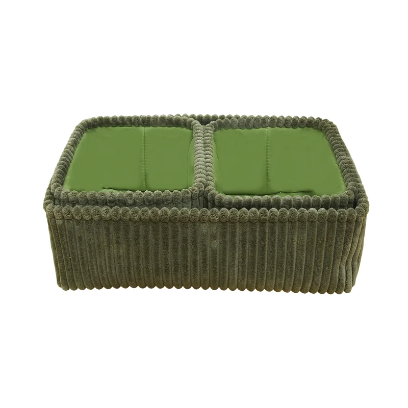 Lot de 3 boîtes de rangement en tissu