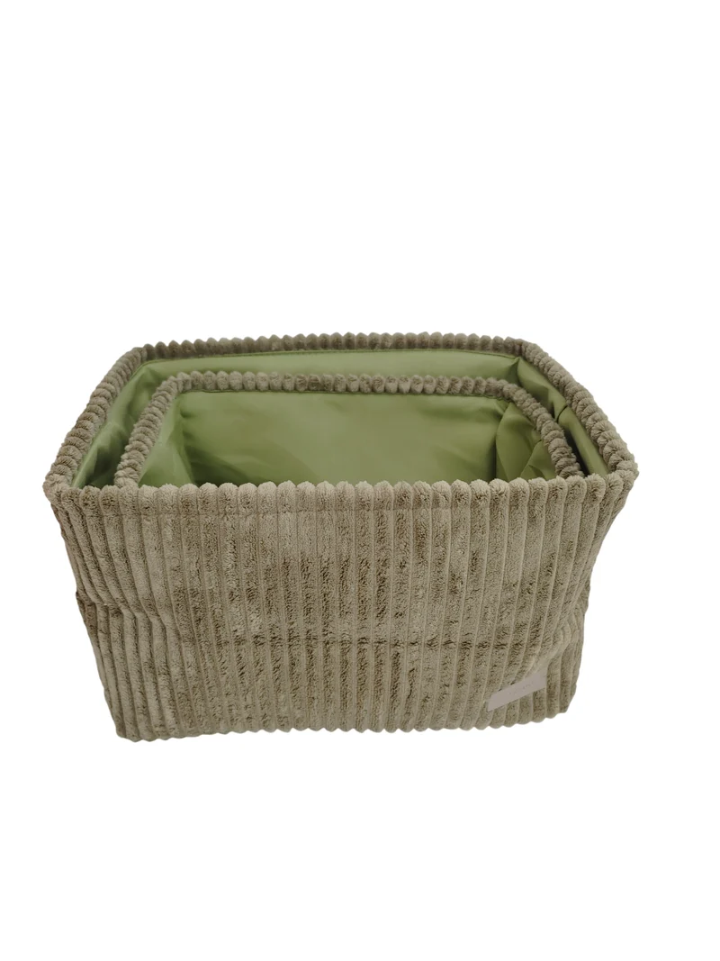 Lot de 2 boîtes de rangement en tissu