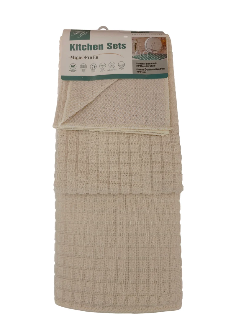 Set de 3 torchons de cuisine en microfibre