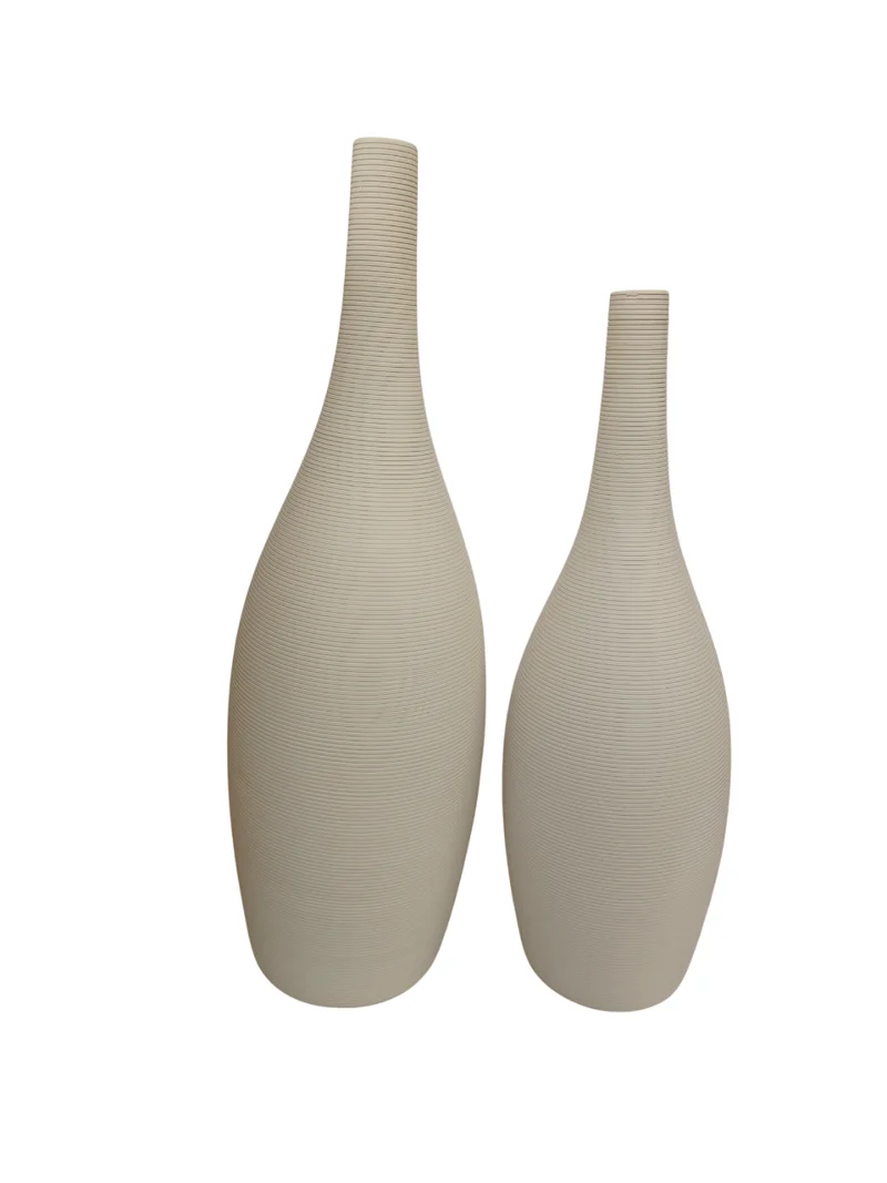 Vase en céramique beige, H51CM