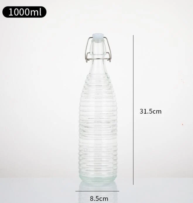 Bouteille en verre transparent, 1L