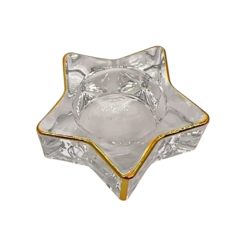 Bougeoir en verre, D8xH2CM