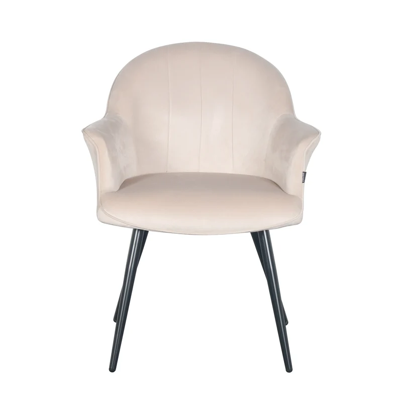 Chaise à accoudoirs en Velours anti taches - WISTY