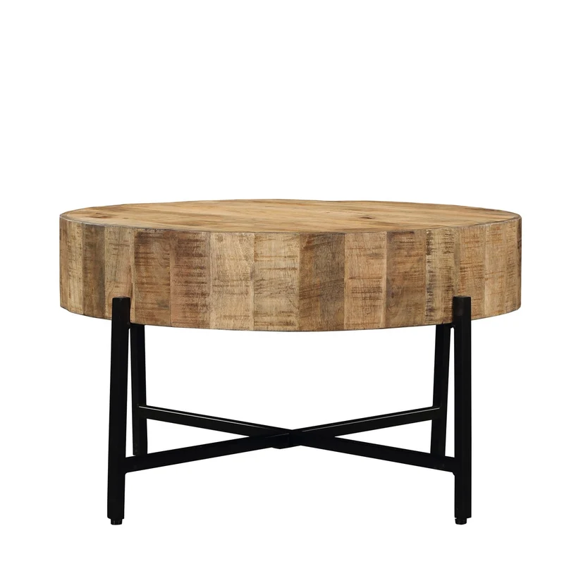 FLAVIA table basse en bois de manguier, 80×80xH42 cm