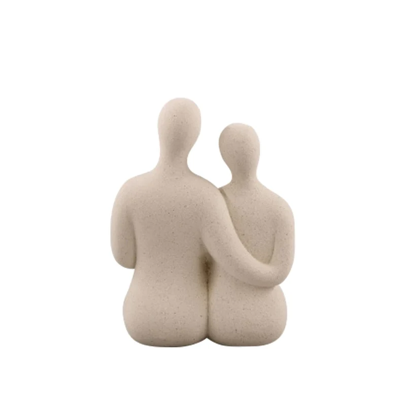 Statue décorative en céramique, 12,3x5,3xH16,3cm