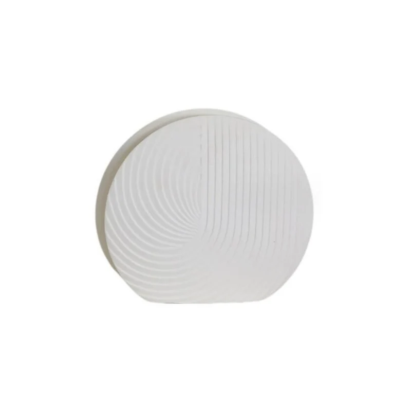 Vase en ceramique blanc, 21x7,4xH18cm