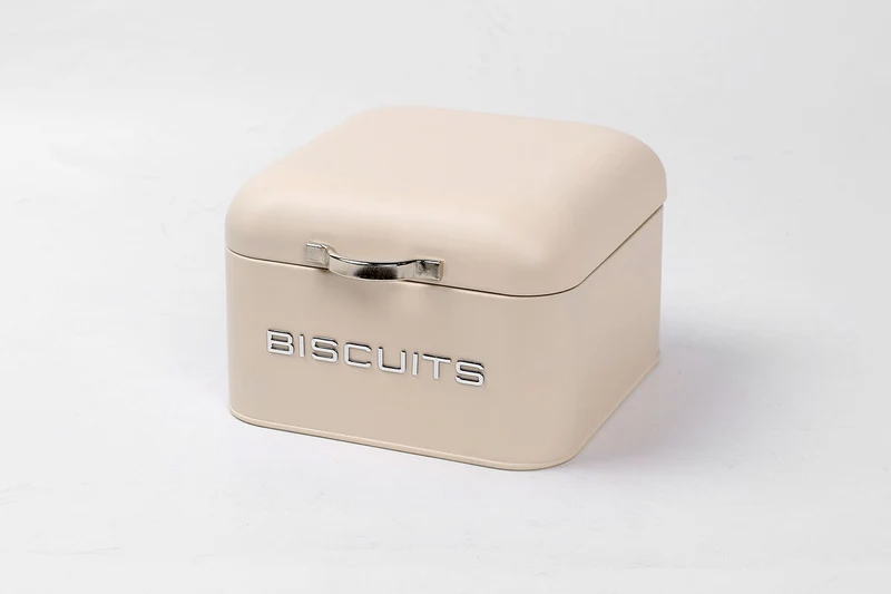 Boîte à biscuits en acier, 20x20xH13,5CM