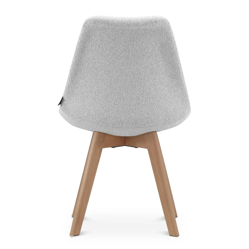 Chaise en tissu pieds en bois massif, 58x49,5x82CM-Alba