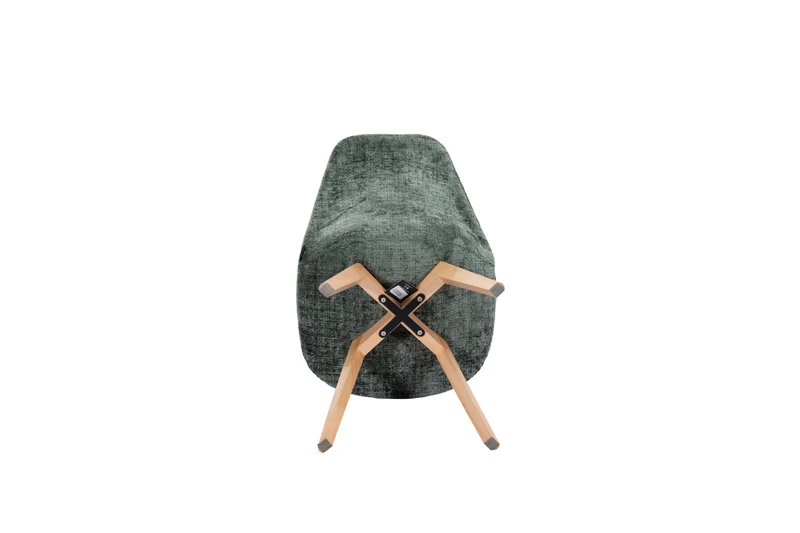 Chaise en tissu pieds en bois massif, 58x49,5x82CM-Alba