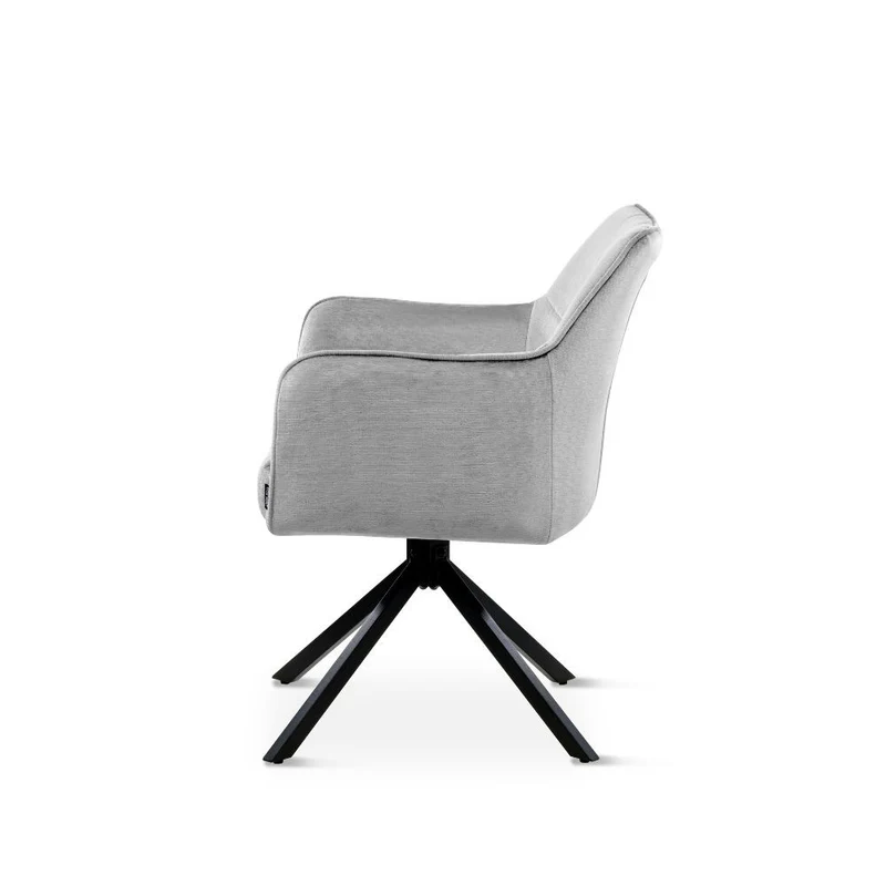 Chaise en tissu anti tache pivotante, 63x54xH81,5CM-OLIVIA