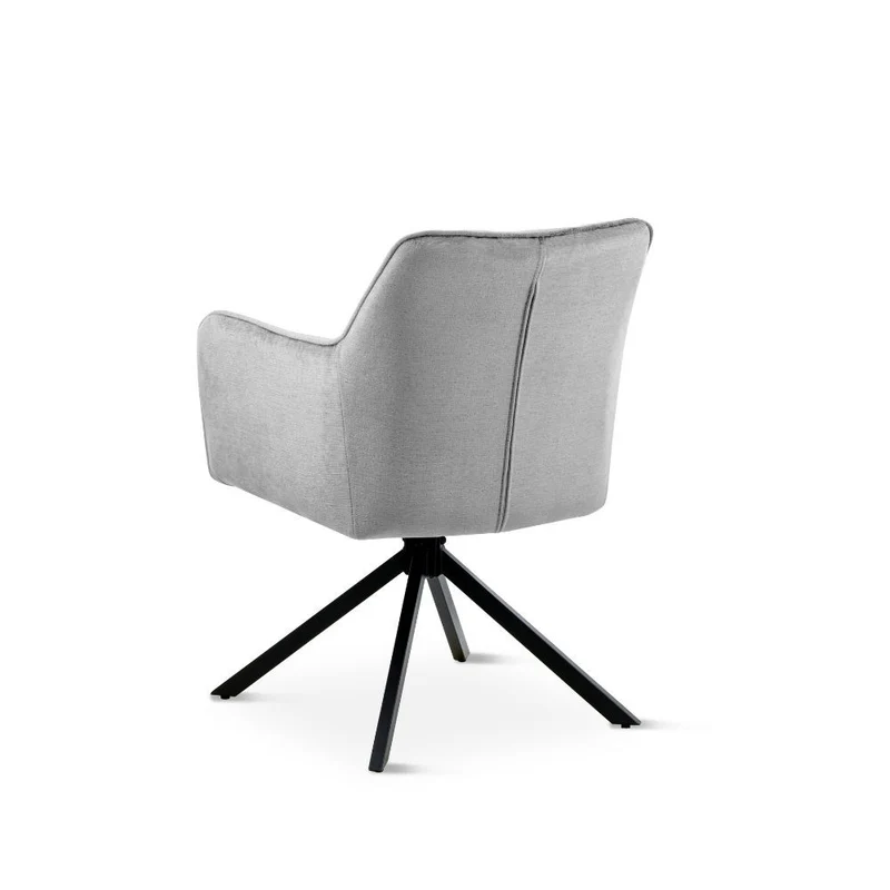Chaise en tissu anti tache pivotante, 63x54xH81,5CM-OLIVIA