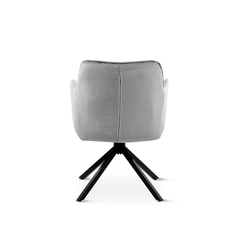 Chaise en tissu anti tache pivotante, 63x54xH81,5CM-OLIVIA