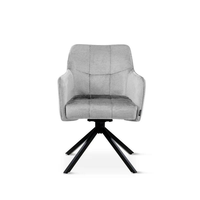 Chaise en tissu anti tache pivotante, 63x54xH81,5CM-OLIVIA