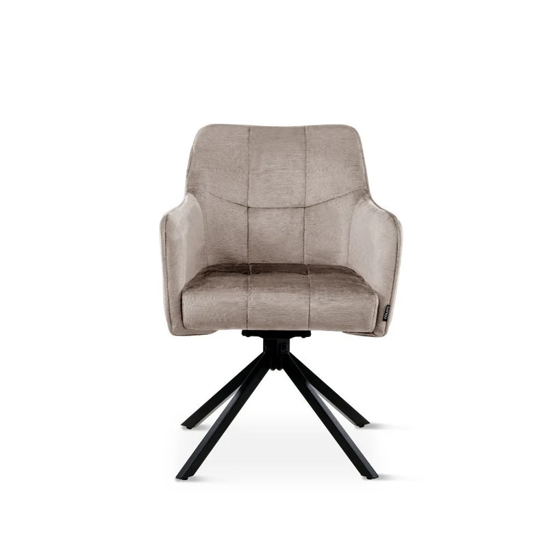 Chaise en tissu anti tache pivotante, 63x54xH81,5CM-OLIVIA
