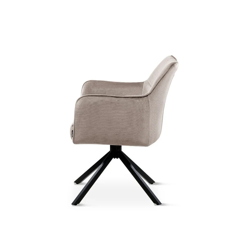 Chaise en tissu anti tache pivotante, 63x54xH81,5CM-OLIVIA