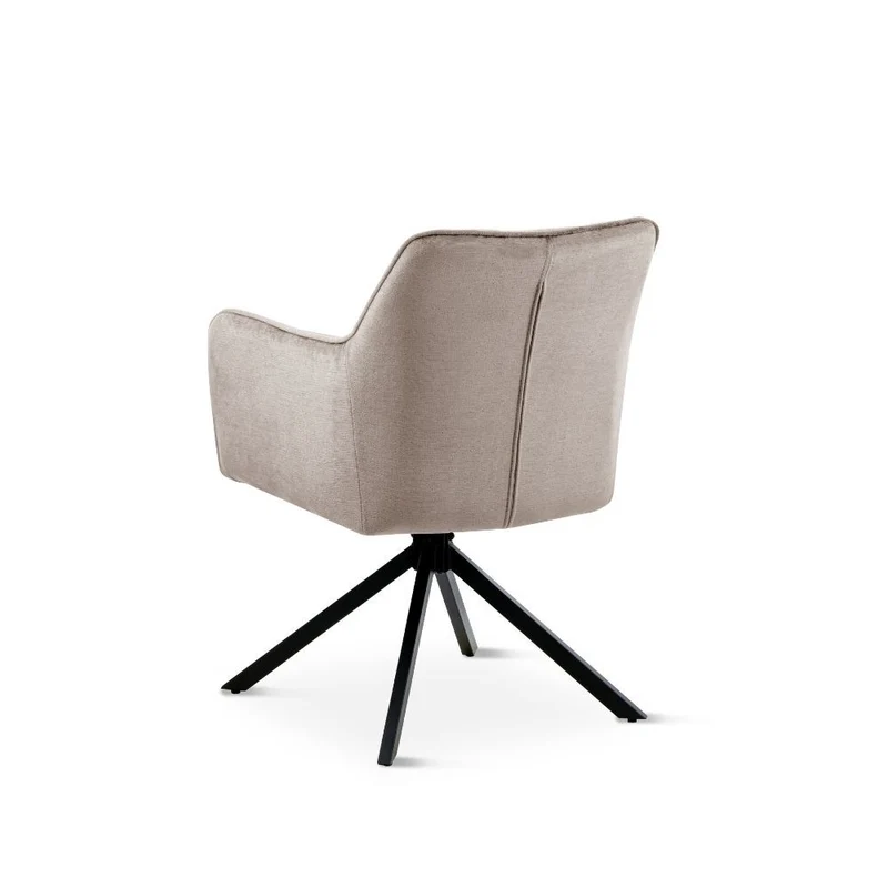 Chaise en tissu anti tache pivotante, 63x54xH81,5CM-OLIVIA