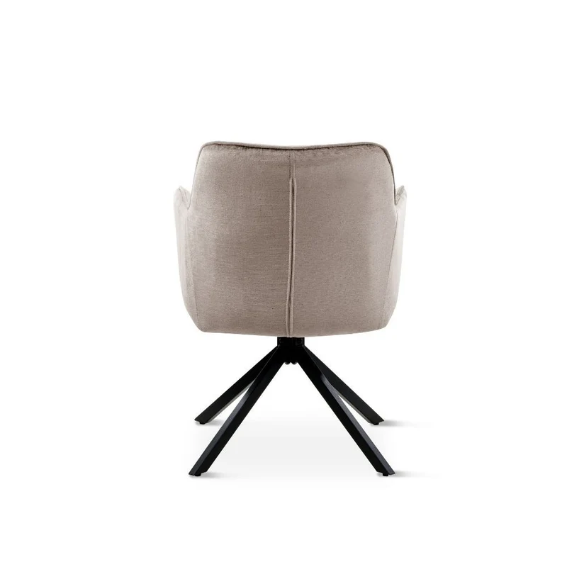 Chaise en tissu anti tache pivotante, 63x54xH81,5CM-OLIVIA