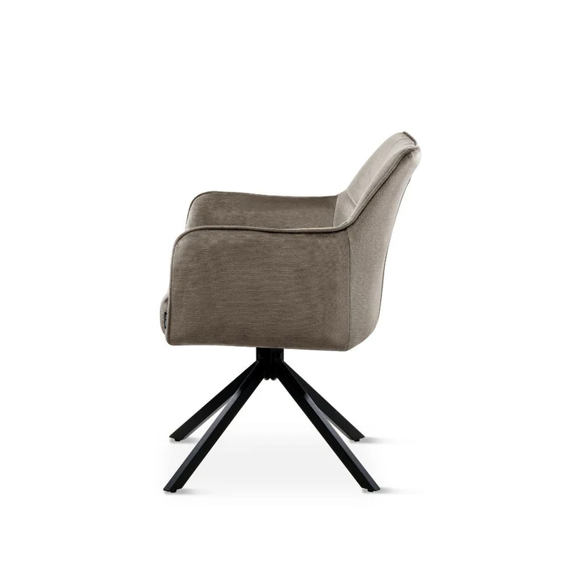 Chaise en tissu anti tache pivotante, 63x54xH81,5CM-OLIVIA