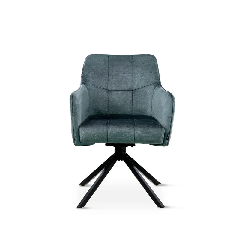 Chaise en tissu anti tache pivotante, 63x54xH81,5CM-OLIVIA