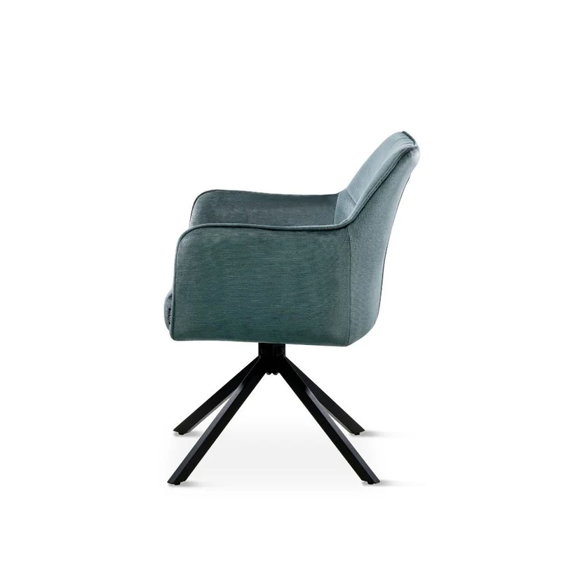 Chaise en tissu anti tache pivotante, 63x54xH81,5CM-OLIVIA