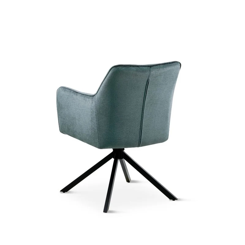 Chaise en tissu anti tache pivotante, 63x54xH81,5CM-OLIVIA