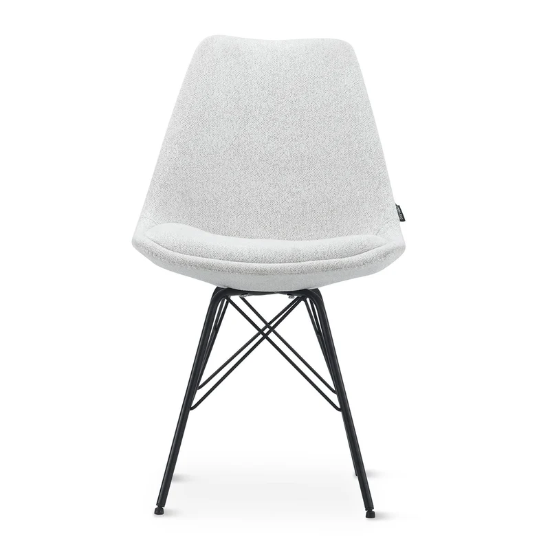Chaise en tissu, pieds croisés en métal 58x49,5x83CM-BALA