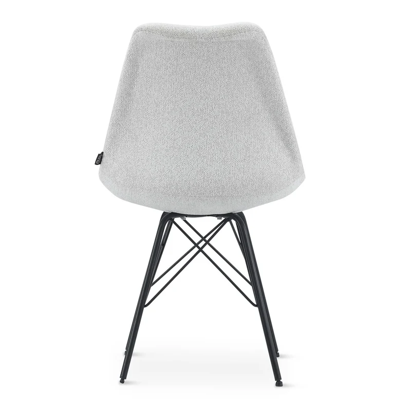 Chaise en tissu, pieds croisés en métal 58x49,5x83CM-BALA