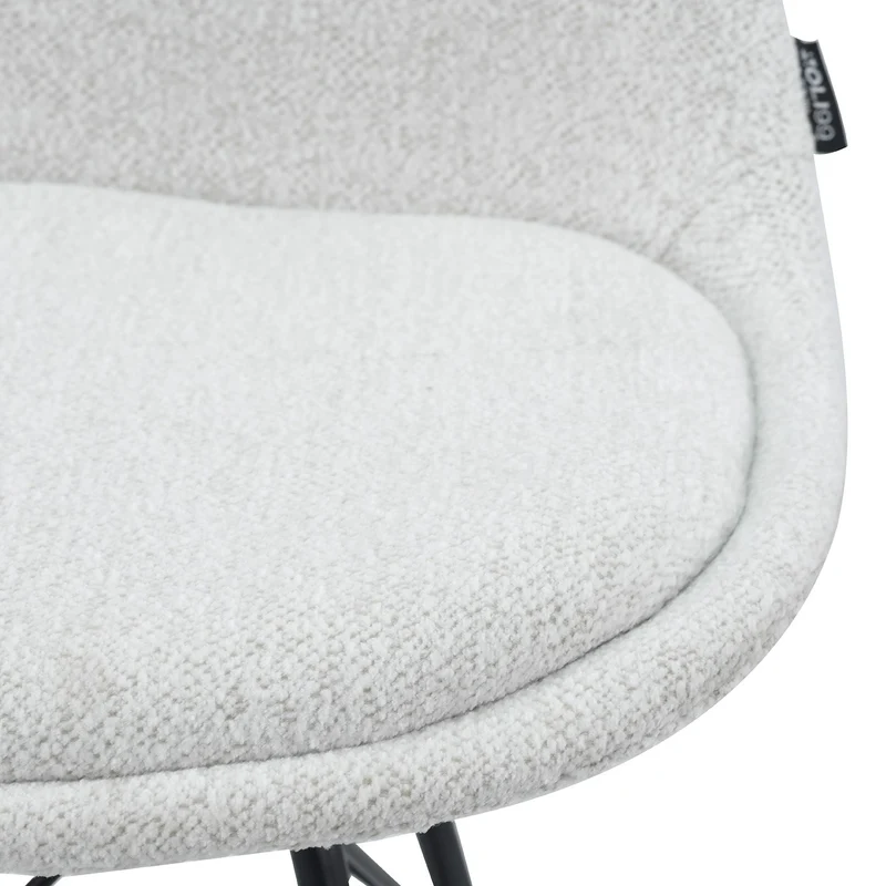Chaise en tissu, pieds croisés en métal 58x49,5x83CM-BALA