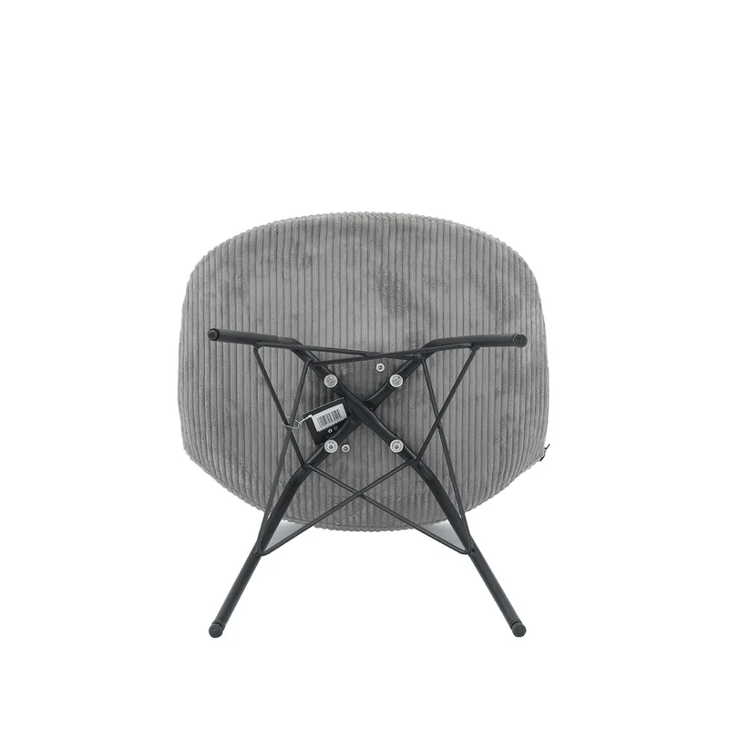 Chaise en tissu, pieds croisés en métal 58x49,5x83CM-BALA