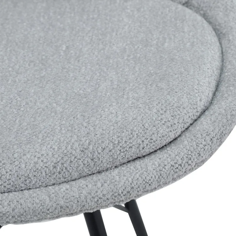 Chaise en tissu, pieds croisés en métal 58x49,5x83CM-BALA