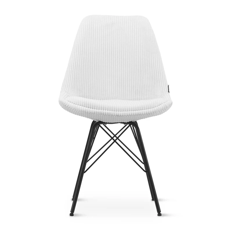 Chaise en tissu, pieds croisés en métal 58x49,5x83CM-BALA