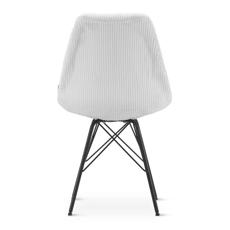 Chaise en tissu, pieds croisés en métal 58x49,5x83CM-BALA