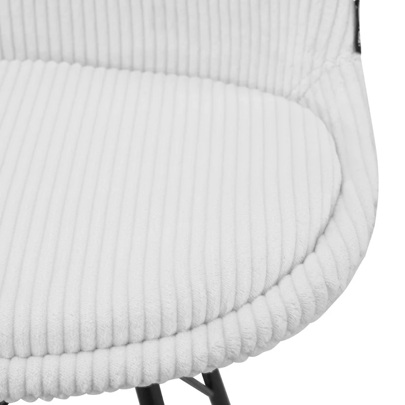 Chaise en tissu, pieds croisés en métal 58x49,5x83CM-BALA