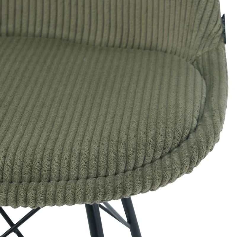 Chaise en tissu, pieds croisés en métal 58x49,5x83CM-BALA