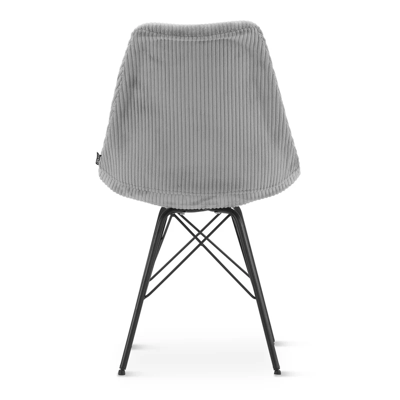 Chaise en tissu, pieds croisés en métal 58x49,5x83CM-BALA