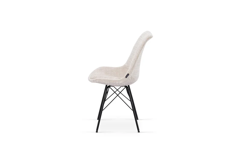 Chaise en tissu, pieds croisés en métal 58x49,5x83CM-BALA