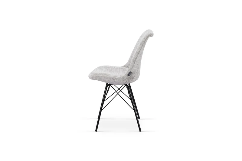 Chaise en tissu, pieds croisés en métal 58x49,5x83CM-BALA