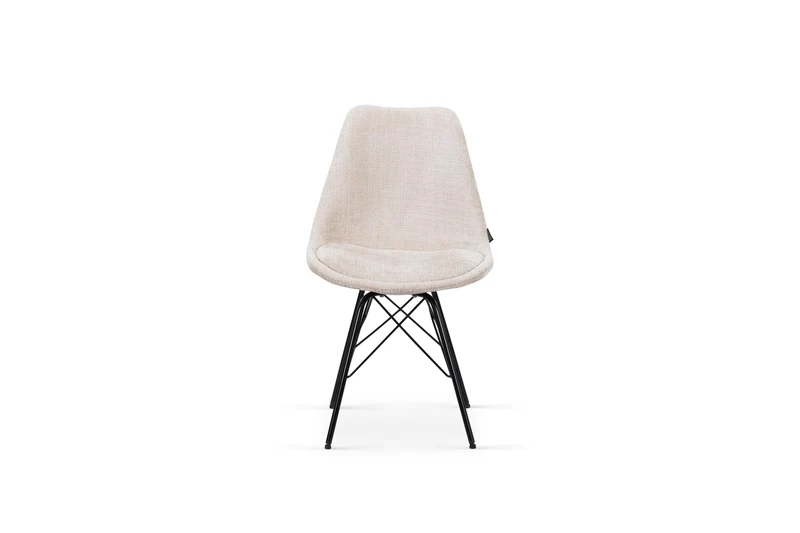 Chaise en tissu, pieds croisés en métal 58x49,5x83CM-BALA